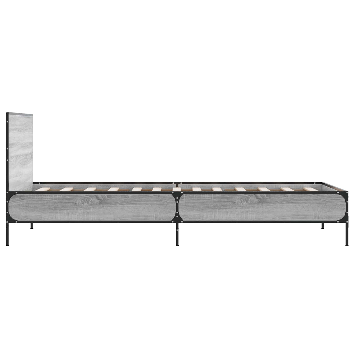 Sengestel med hovedgærde Grå Sonoma 80 x 200 cm Konstrueret træ
