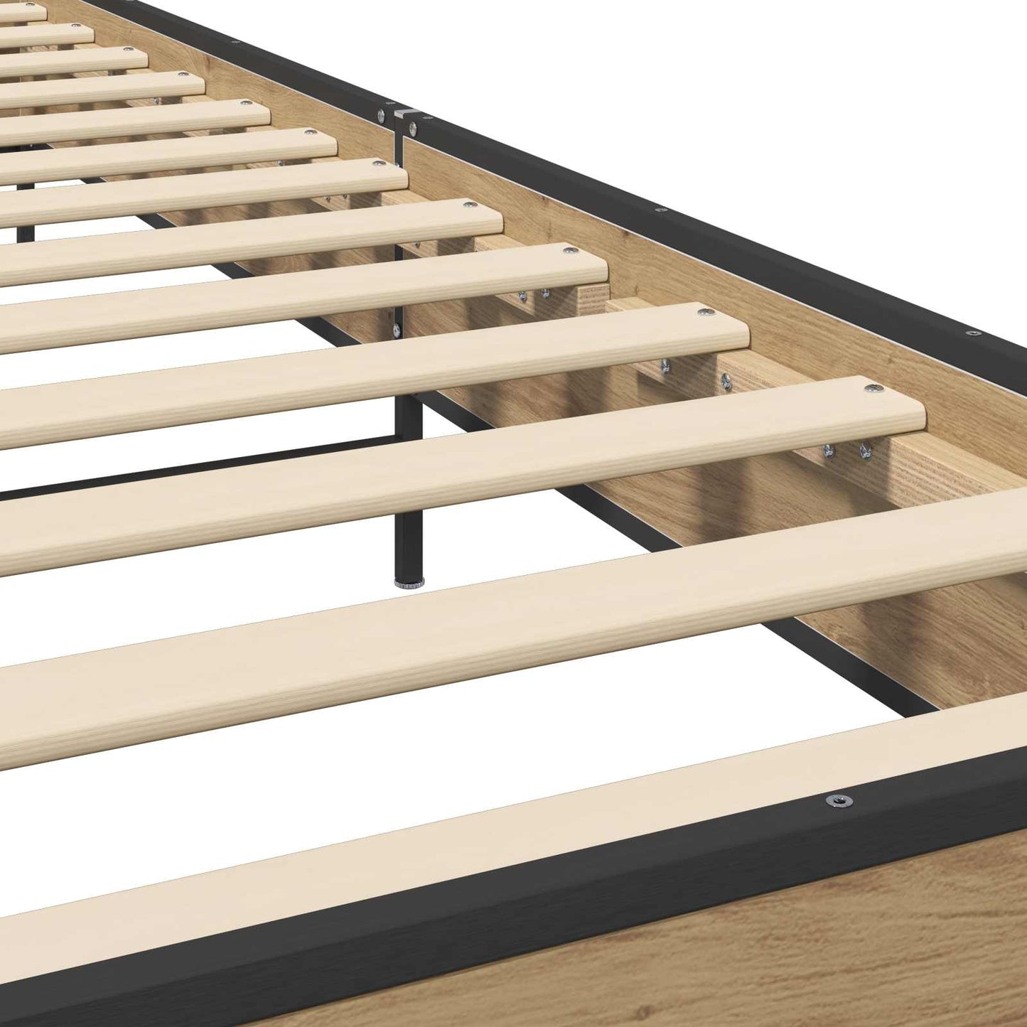 Sengestel med hovedgærde Artisan-eg 80 x 200 cm Konstrueret træ