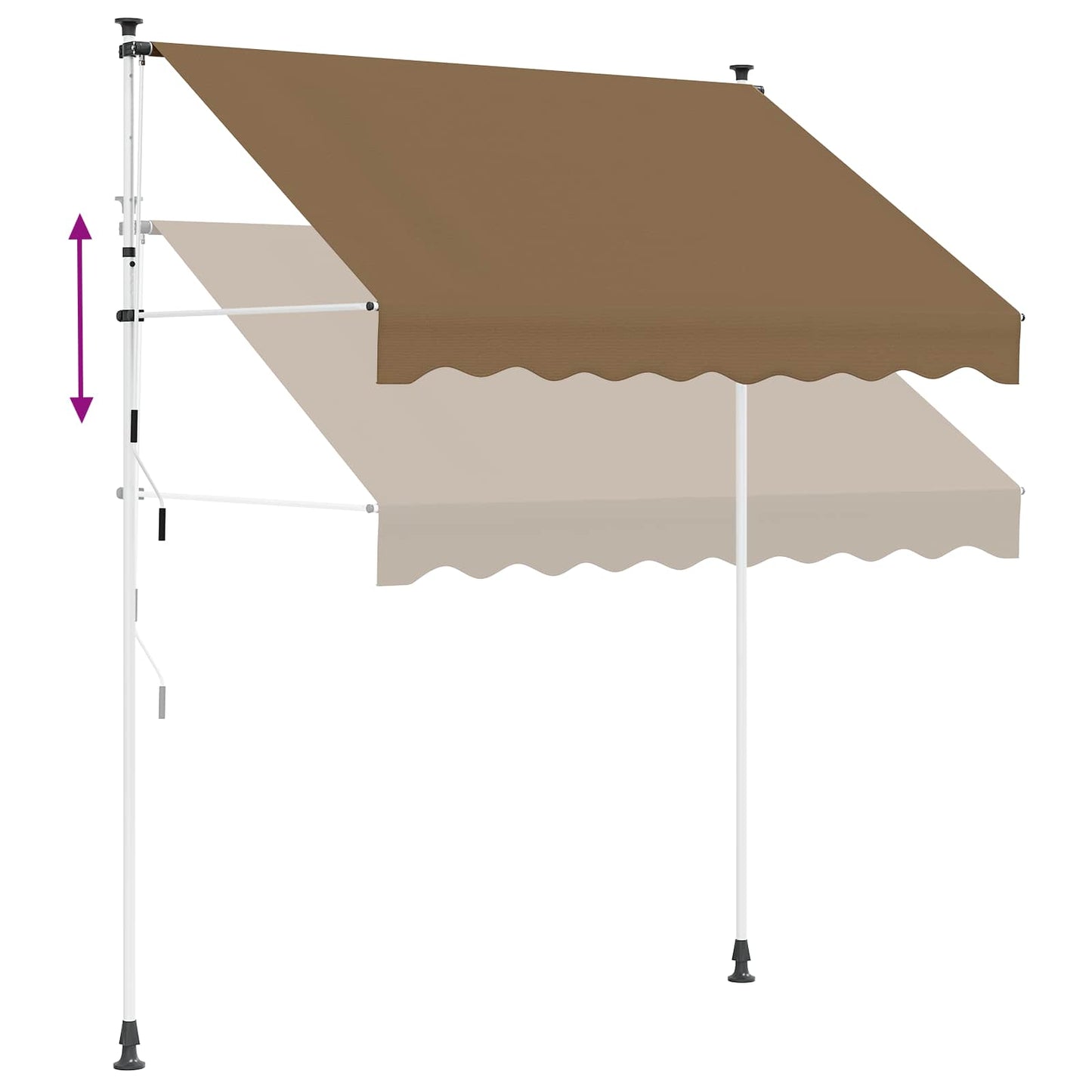 Manuel Utrækkelig Markise Beige 350 cm