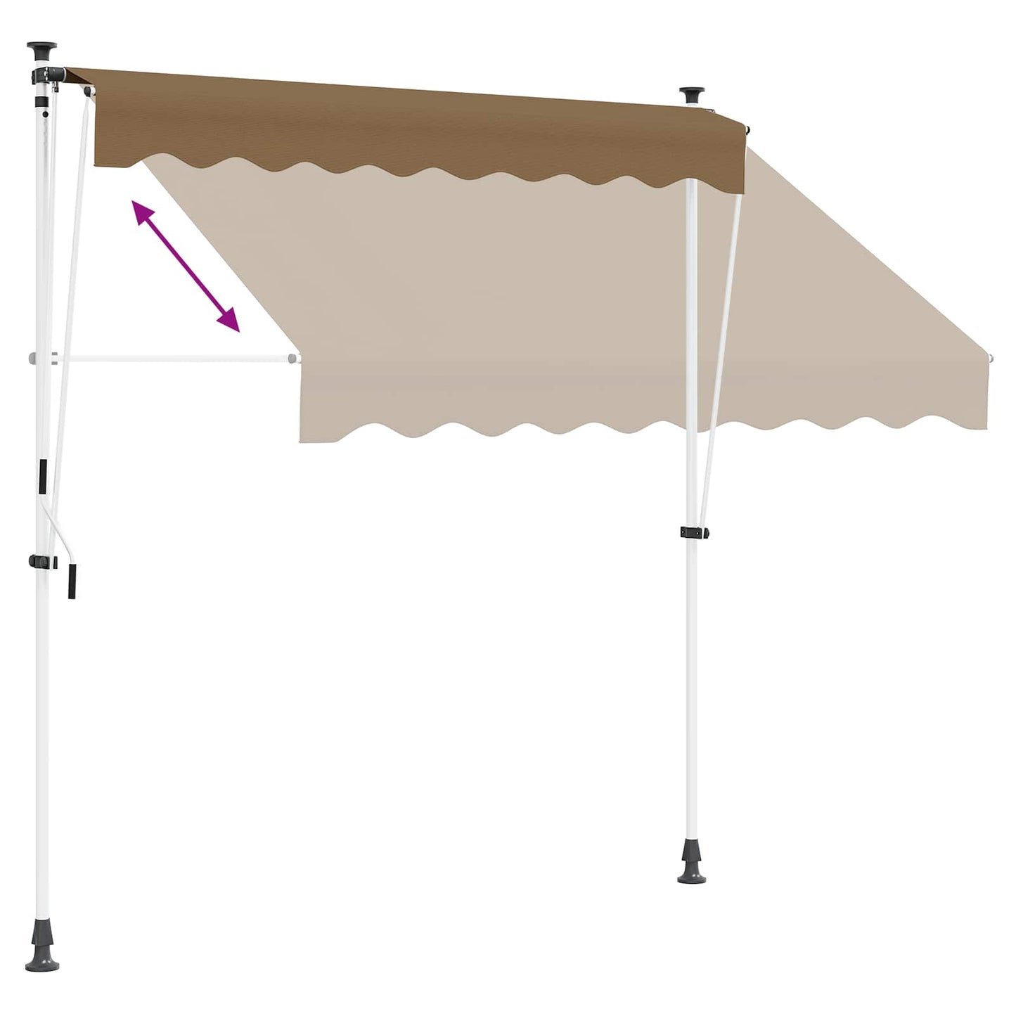 Manuel Utrækkelig Markise Beige 400 cm