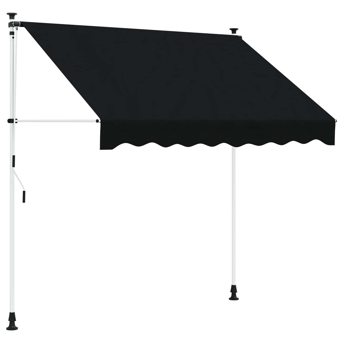 Manuel Utrækkelig Markise Sort 200 cm