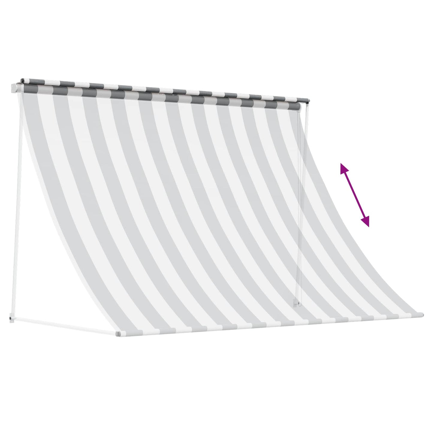 Markise Anthracit og hvid 350 x 150 cm
