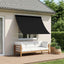 Markise Sort 400 x 150 cm 180 g / m² polyester med PU-belægning