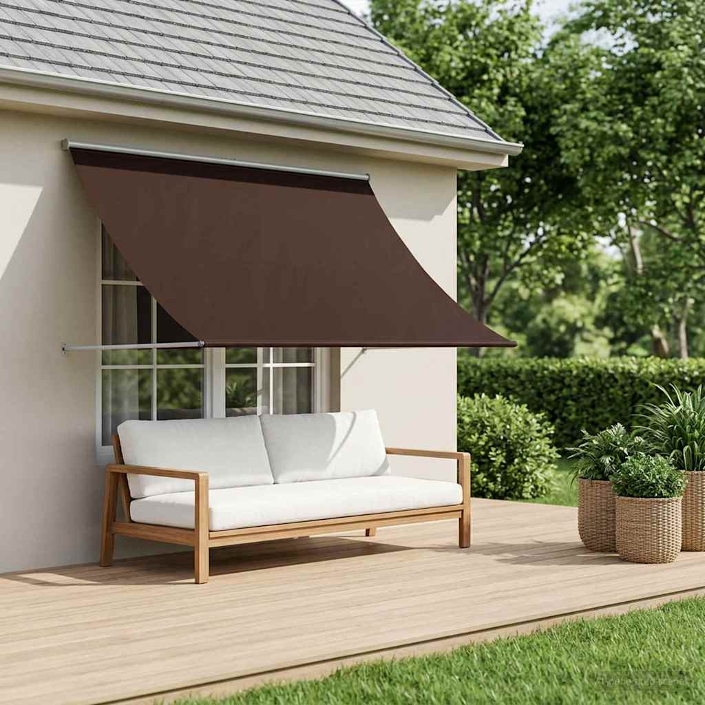 Markise Brun 300 x 150 cm 180 g / m² polyester med PU-belægning