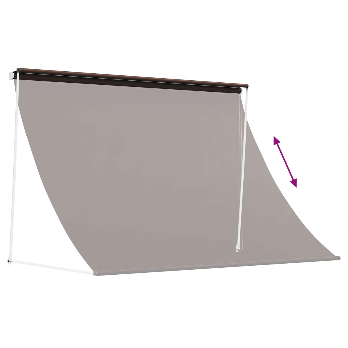 Markise Brun 300 x 150 cm 180 g / m² polyester med PU-belægning