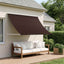 Markise Brun 350 x 150 cm 180 g / m² polyester med PU-belægning