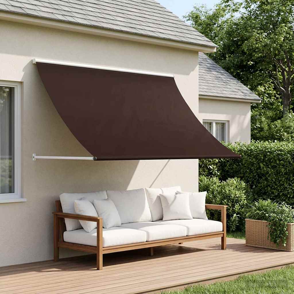 Markise Brun 350 x 150 cm 180 g / m² polyester med PU-belægning