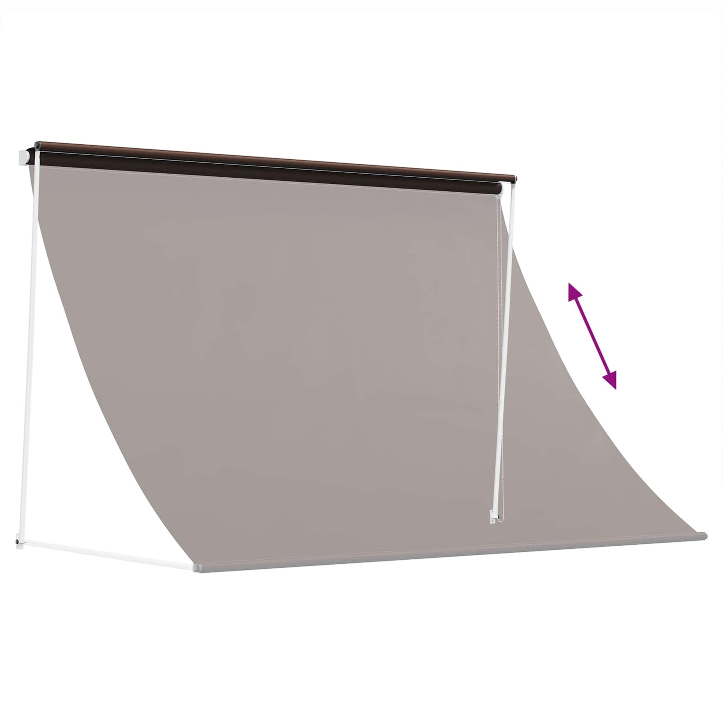 Markise Brun 350 x 150 cm 180 g / m² polyester med PU-belægning