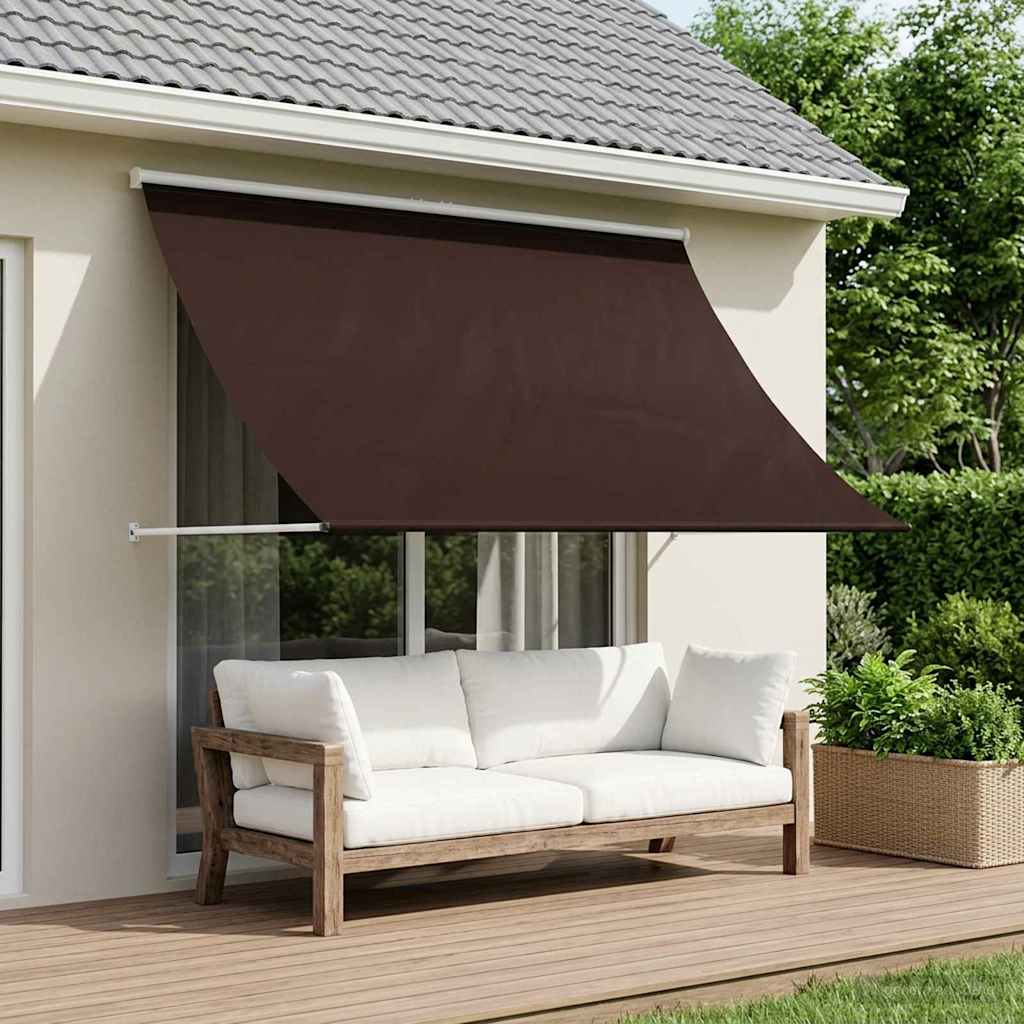 Markise Brun 400 x 150 cm 180 g / m² polyester med PU-belægning