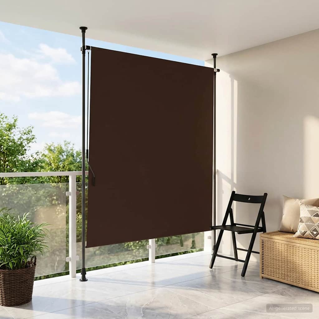 Udendørs Rullegardin Brun 100 x 270 cm