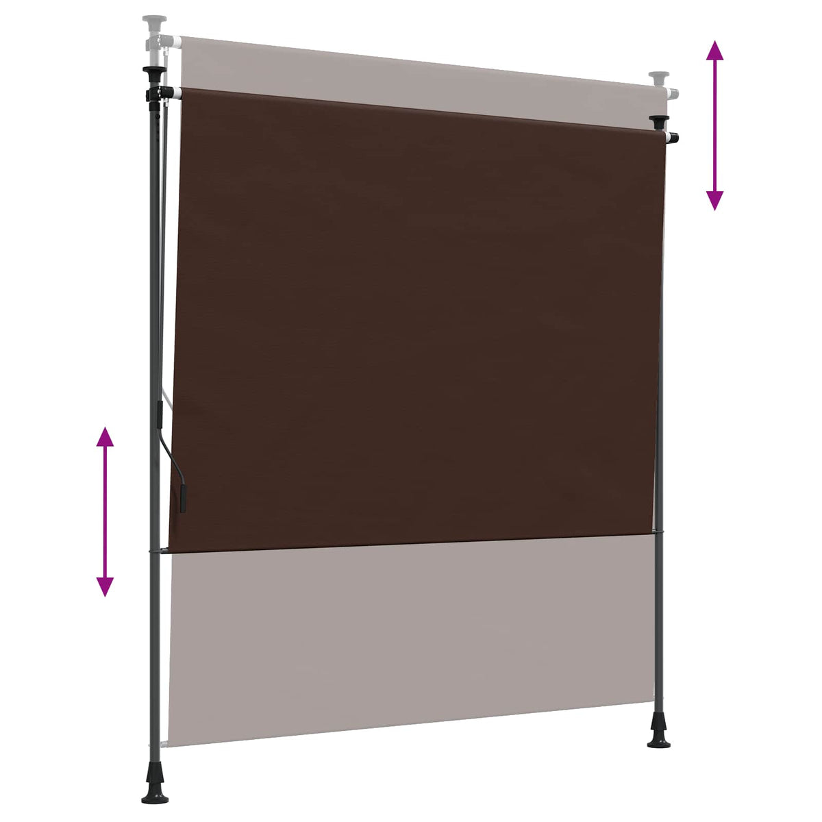 Udendørs Rullegardin Brun 100 x 270 cm