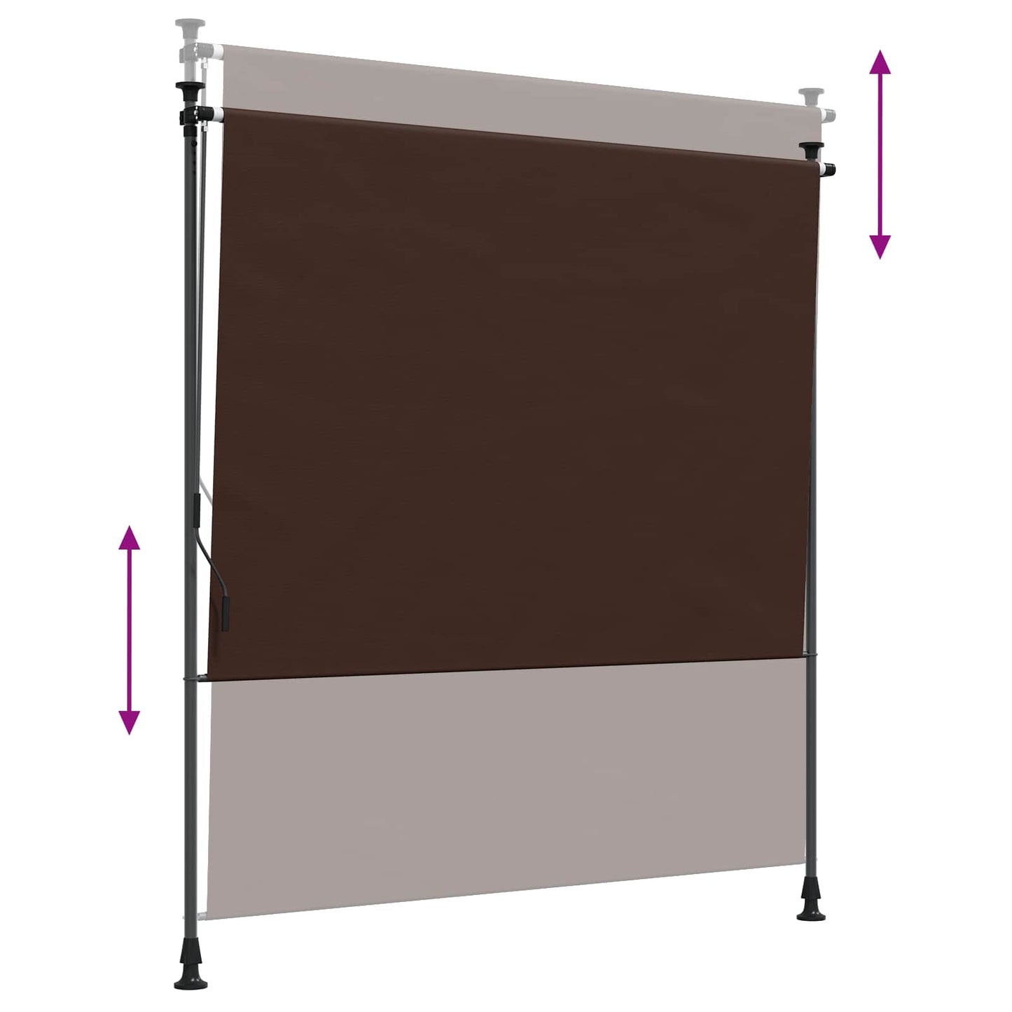 Udendørs Rullegardin Brun 150 x 270 cm