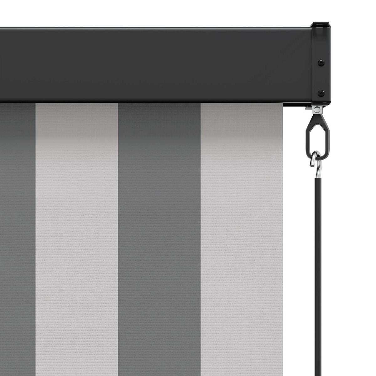 Rullegardin Anthracit og hvid 100 x 250 cm Stof og Aluminium