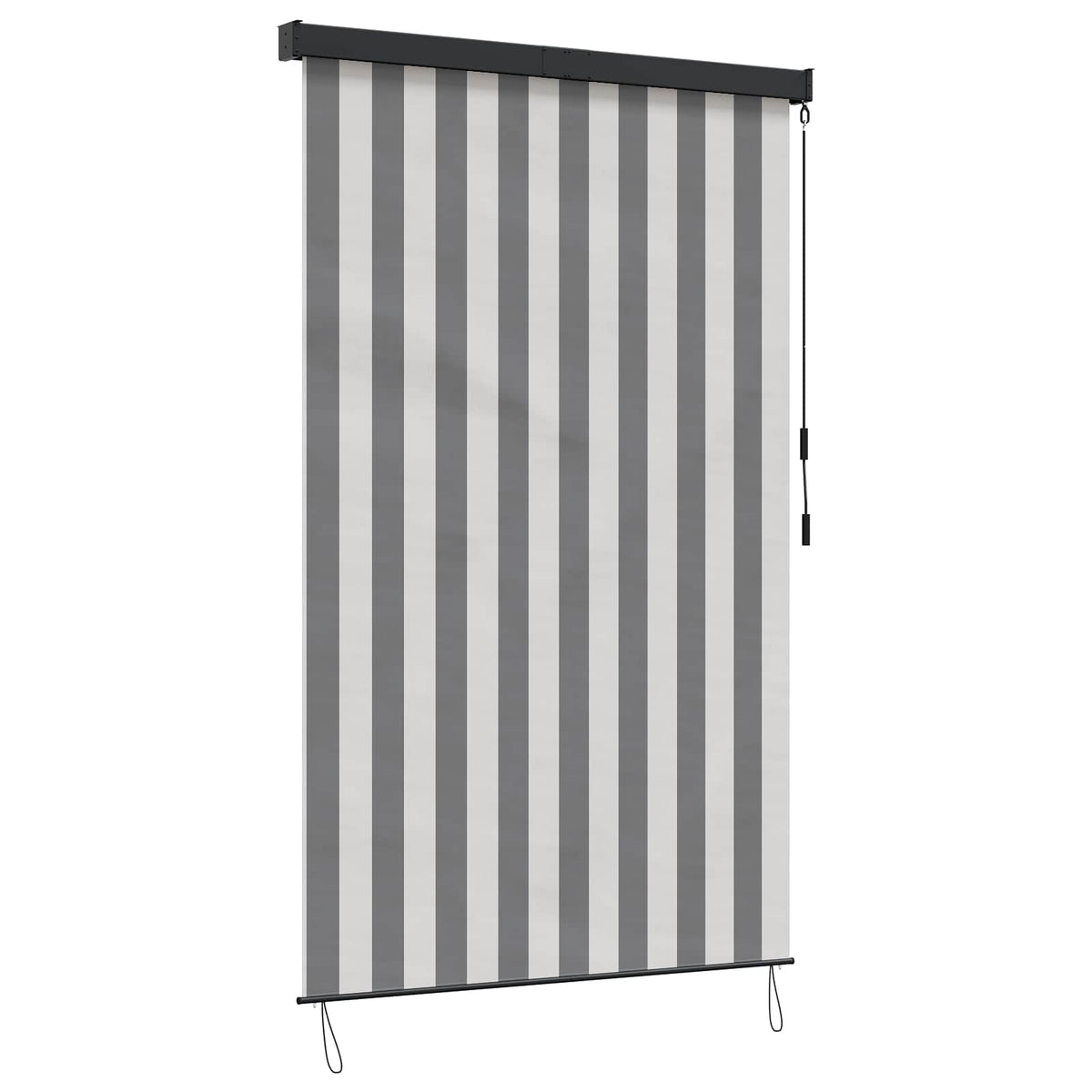 Rullegardin Anthracit og hvid 100 x 250 cm Stof og Aluminium
