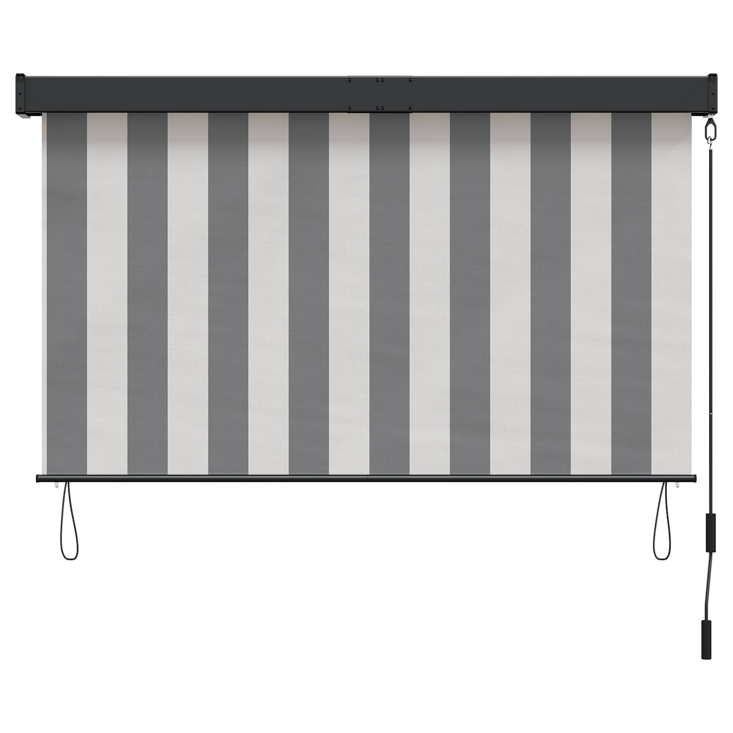 Rullegardin Anthracit og hvid 100 x 250 cm Stof og Aluminium