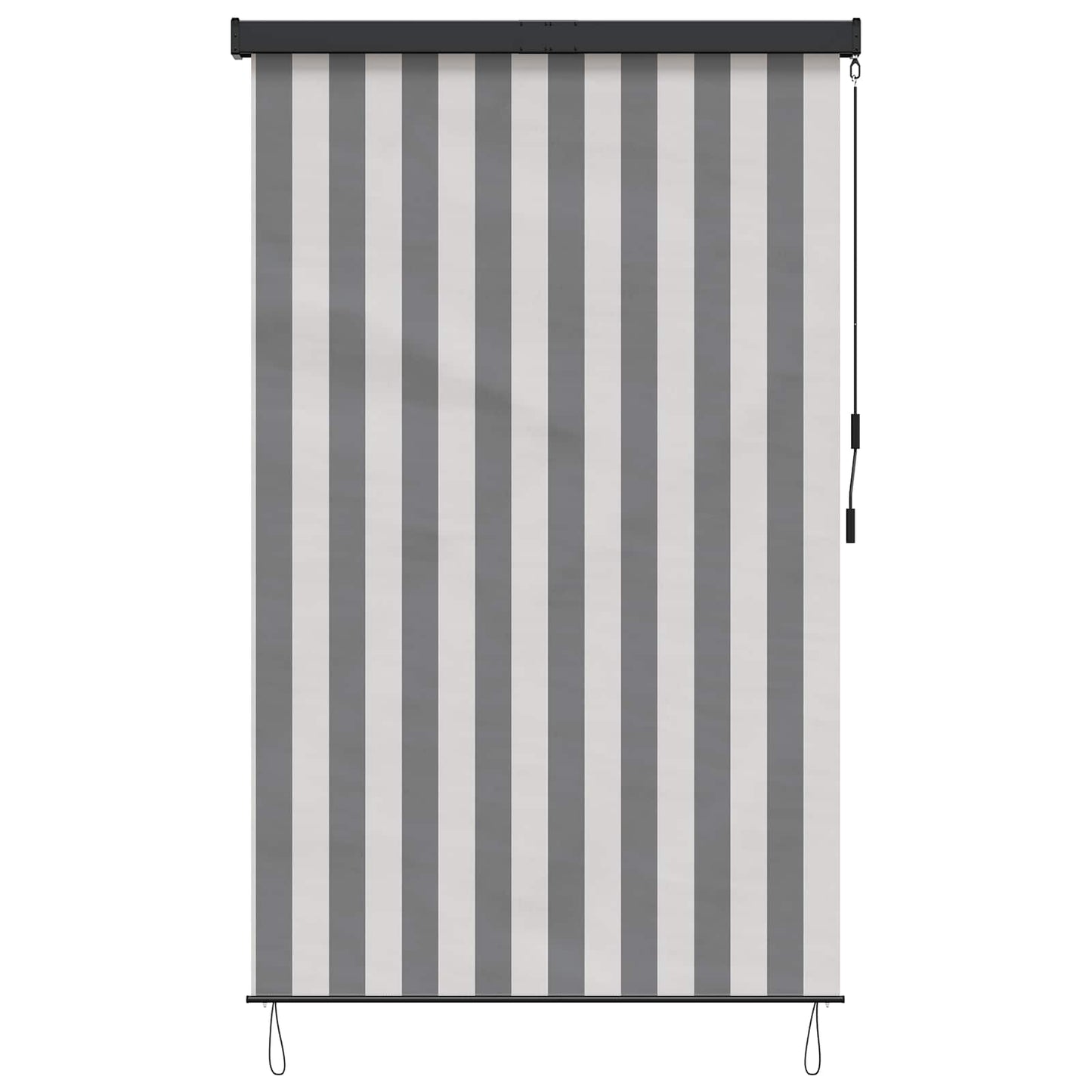 Rullegardin Anthracit og hvid 120 x 250 cm Stof og Aluminium