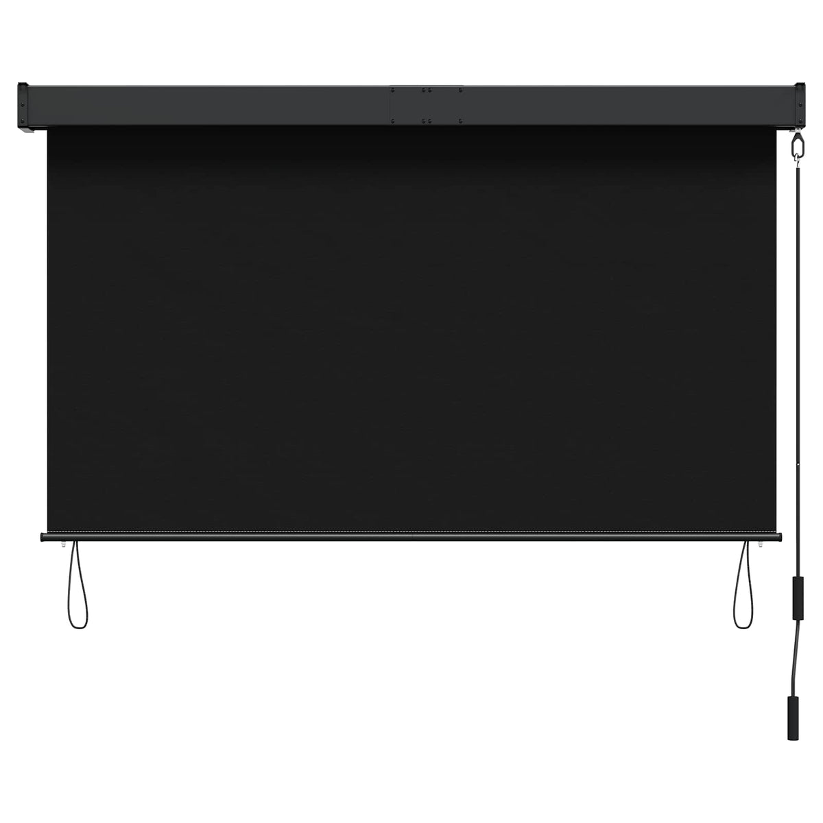 Rullegardin Sort 140 x 250 cm Stof og Aluminium