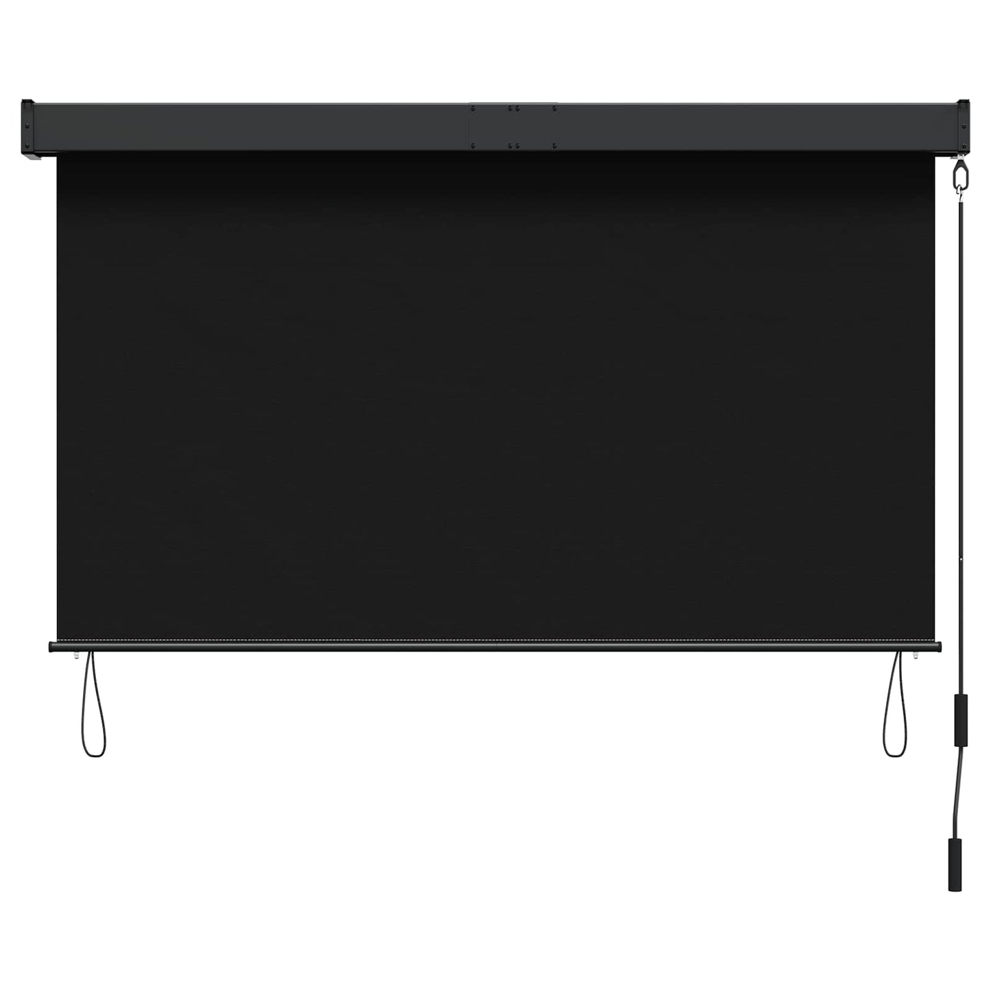 Rullegardin Sort 160 x 250 cm Stof og Aluminium