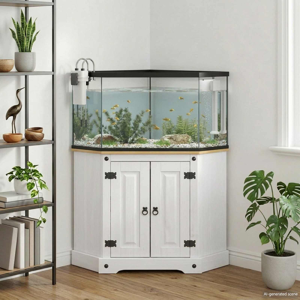 Akvarium stand CORONA Hvid 70 x 70 x 73 cm 300 kg