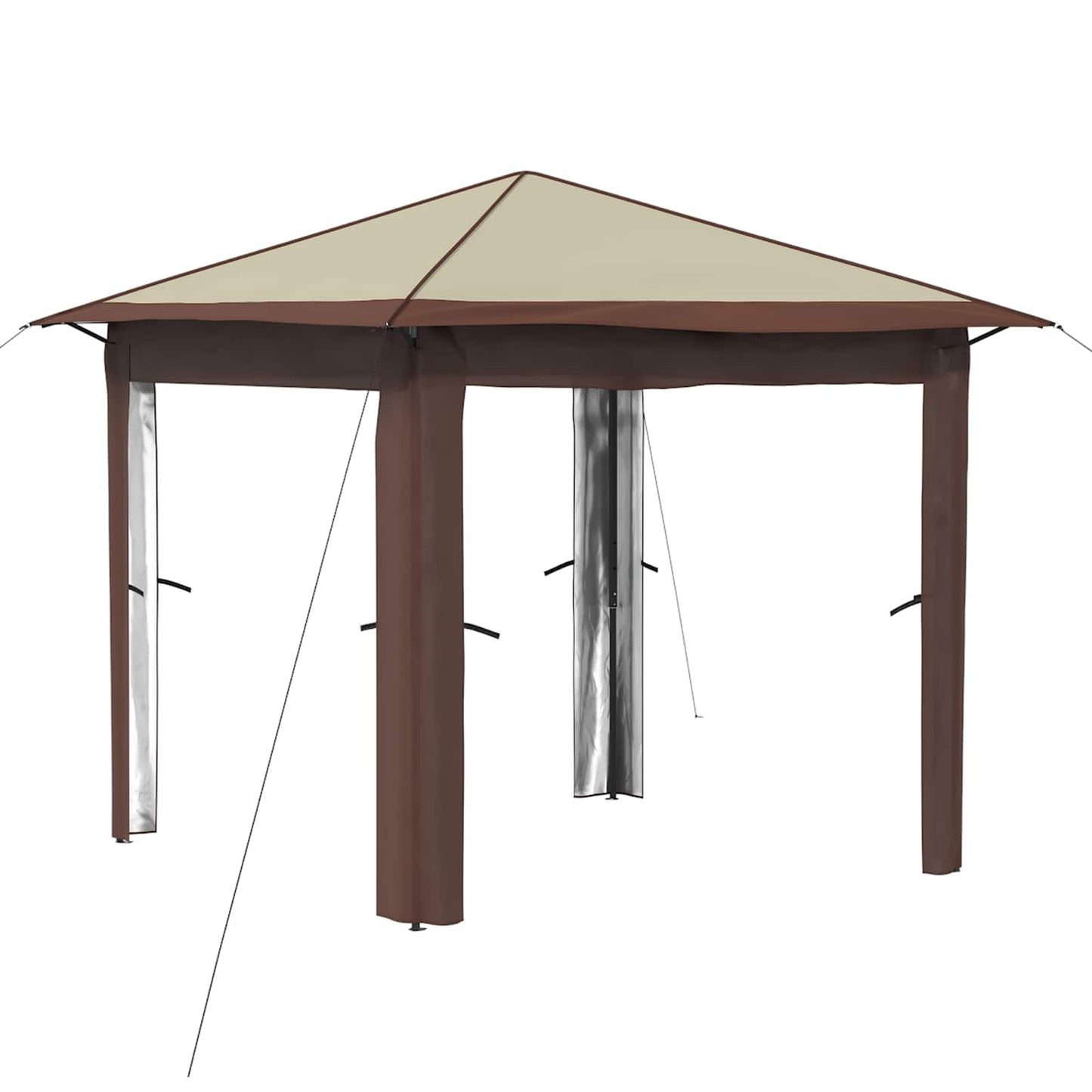 Gazebo uden Sider 2,6 x 2,6 m Creme og Brun