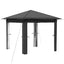 Gazebo uden Sider 2,6 x 2,6 m Lysegrå og antracit