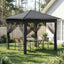 Gazebo med 4 Sider 2,6 x 2,6 m Lysegrå og antracit