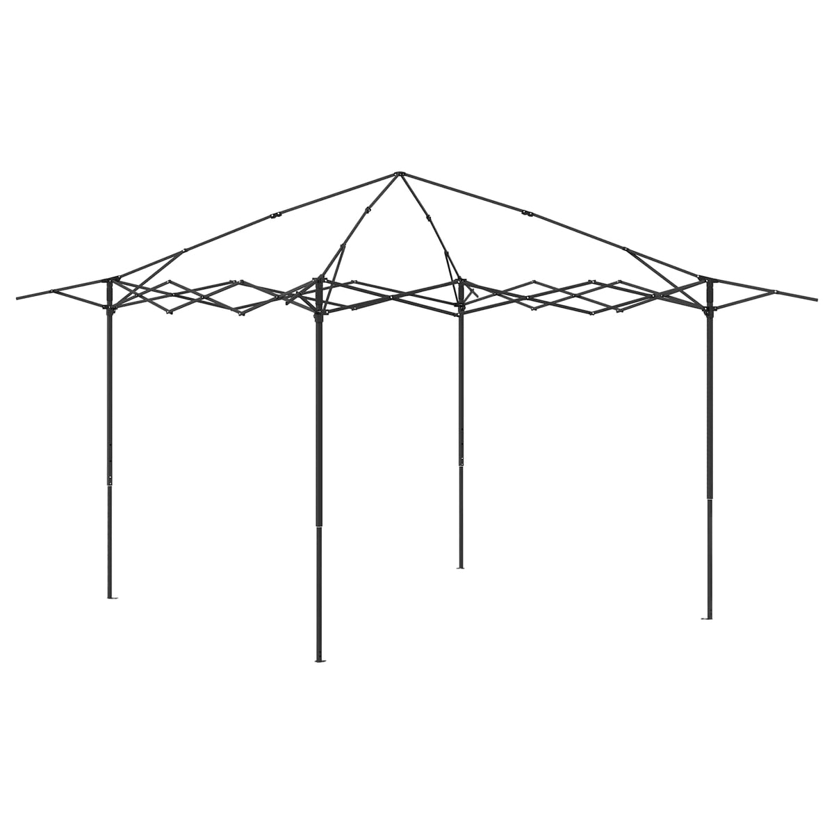 Gazebo med 4 Sider 2,6 x 2,6 m Lysegrå og antracit