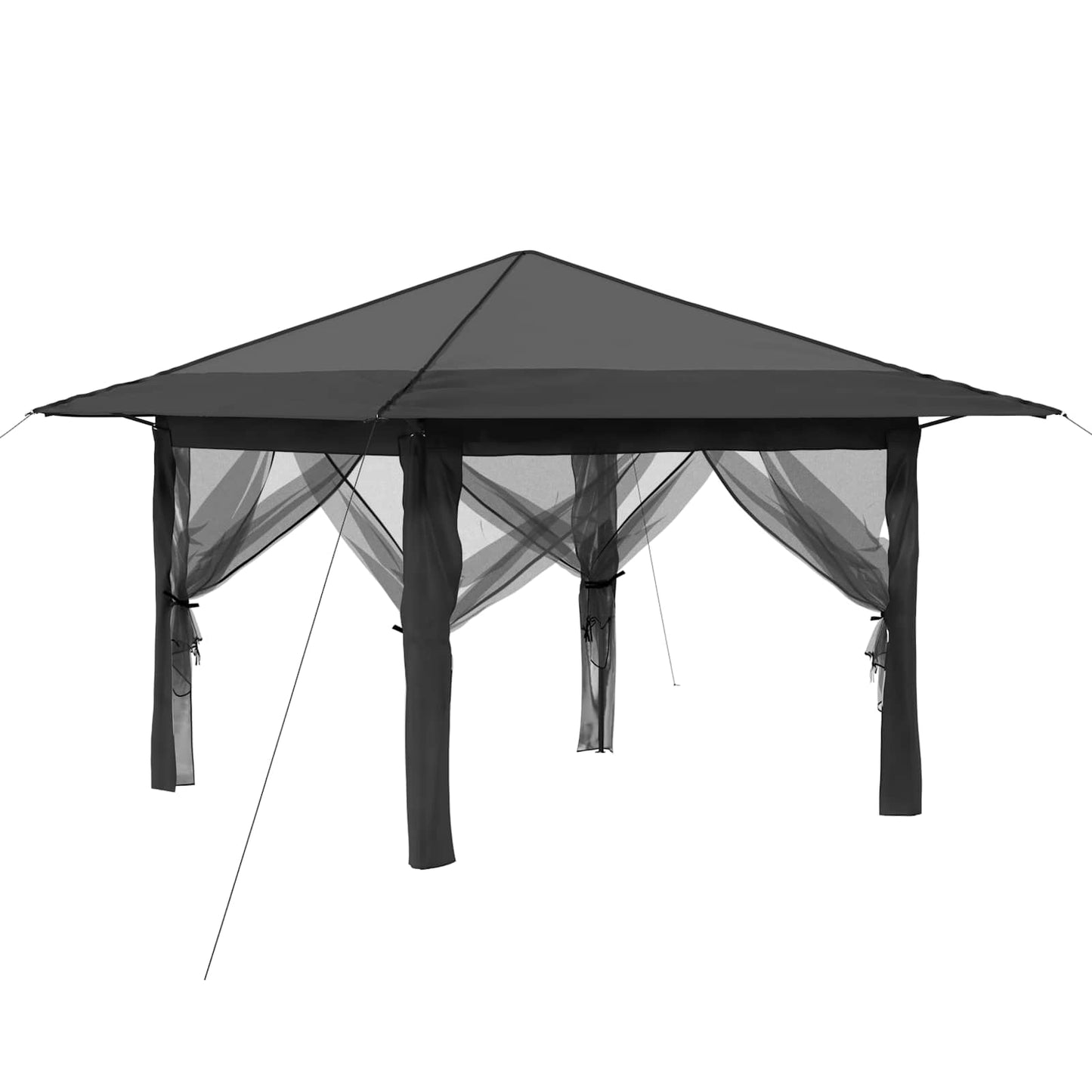 Gazebo med 4 Sider Lysegrå og antracit
