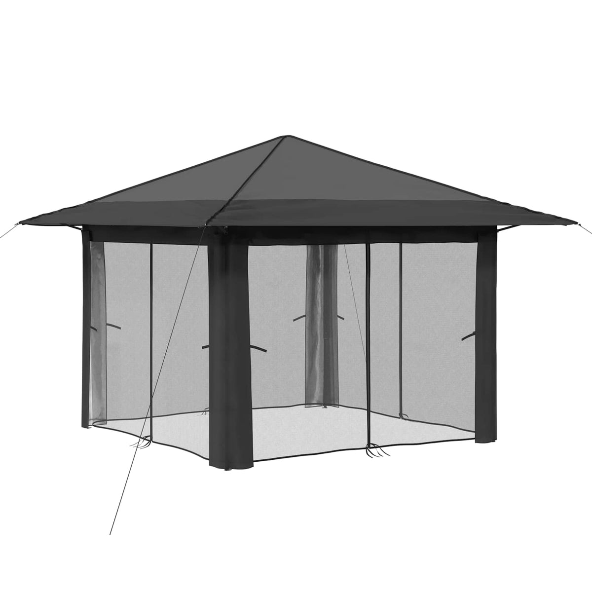 Gazebo med 4 Sider Lysegrå og antracit