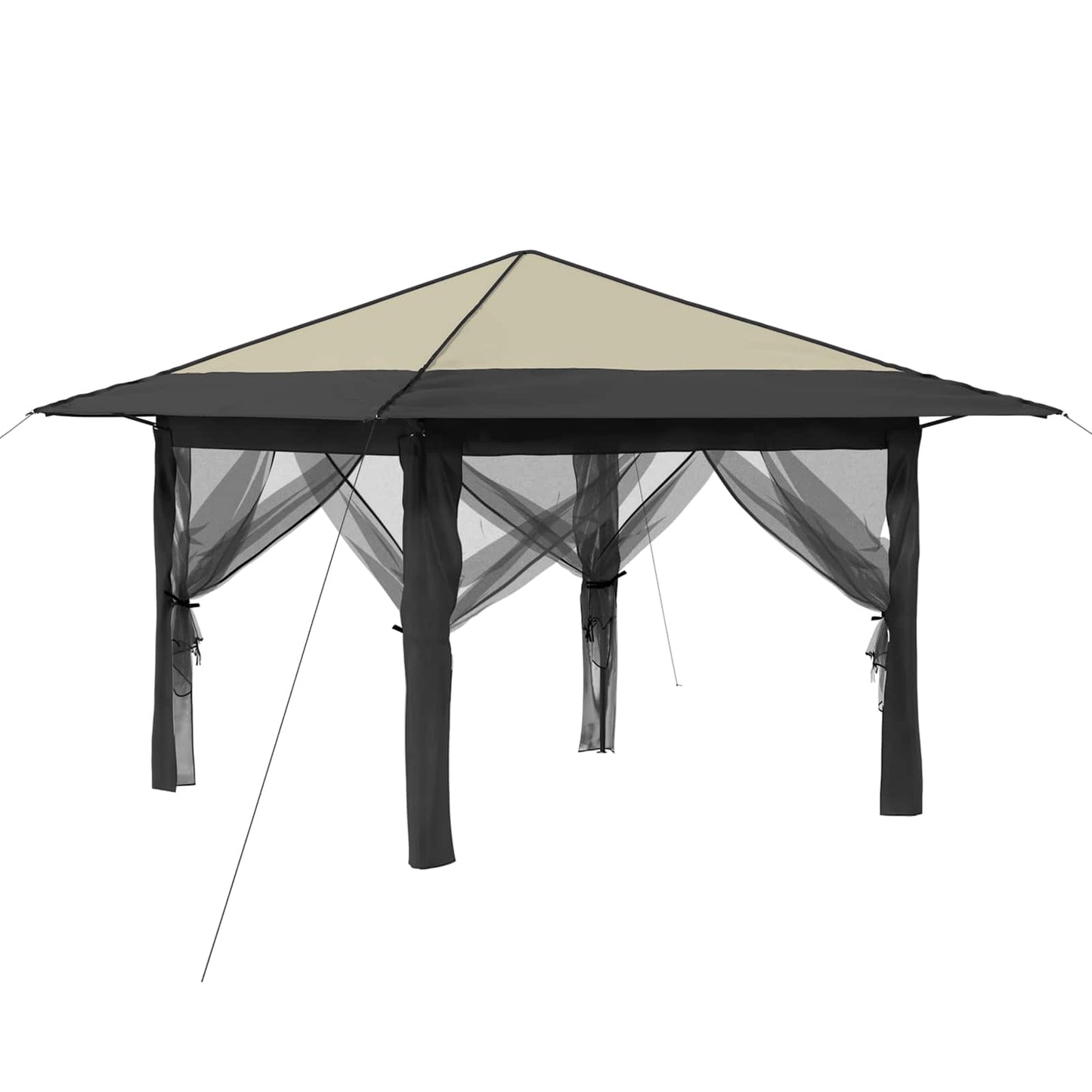 Gazebo med 4 Sider Creme og antracit