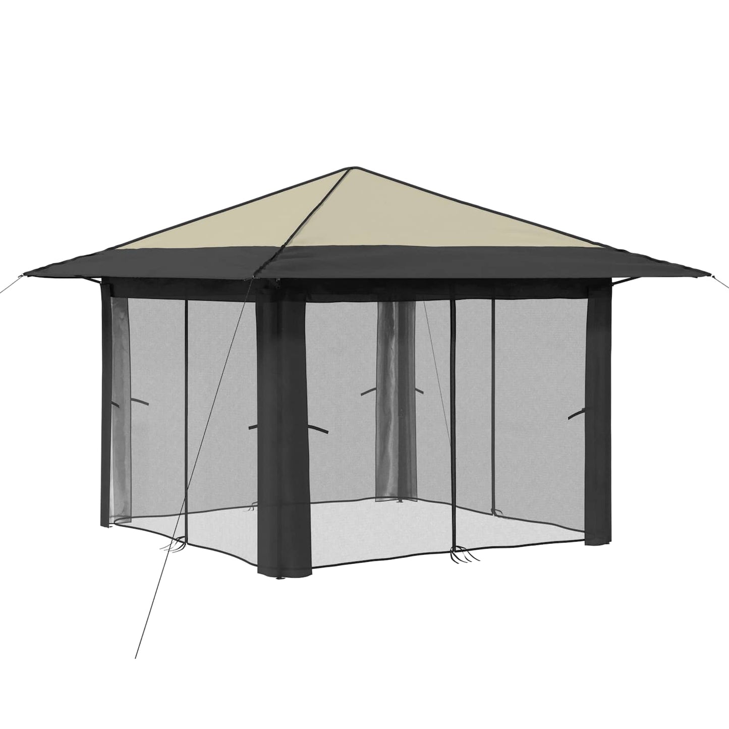 Gazebo med 4 Sider Creme og antracit