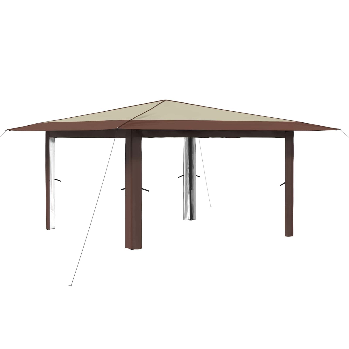 Gazebo uden Sidevæg 4 x 4 m Creme og Brun