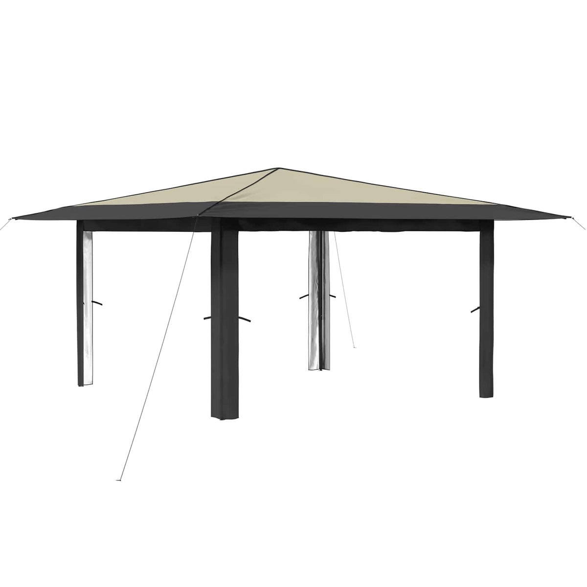 Gazebo uden Sidevæg 4 x 4 m Creme og antracit