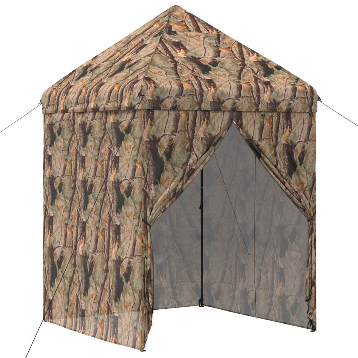 Pop-up Skur med 4 Sidevægge 2 x 2 m Skov Camouflage