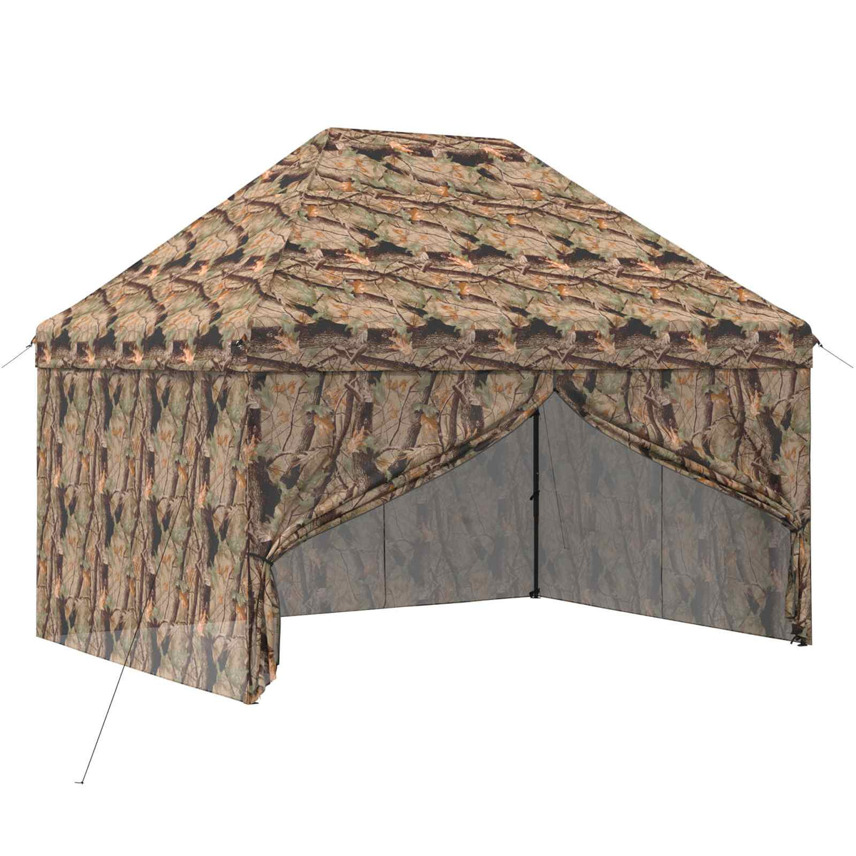 Pop-up Skur med 4 Sidevægge 3 x 4,5 m Skov Camouflage