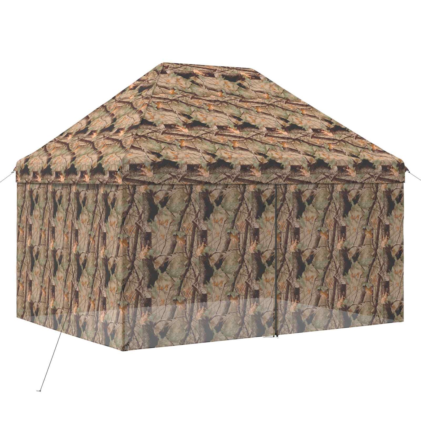Pop-up Skur med 4 Sidevægge 3 x 4,5 m Skov Camouflage