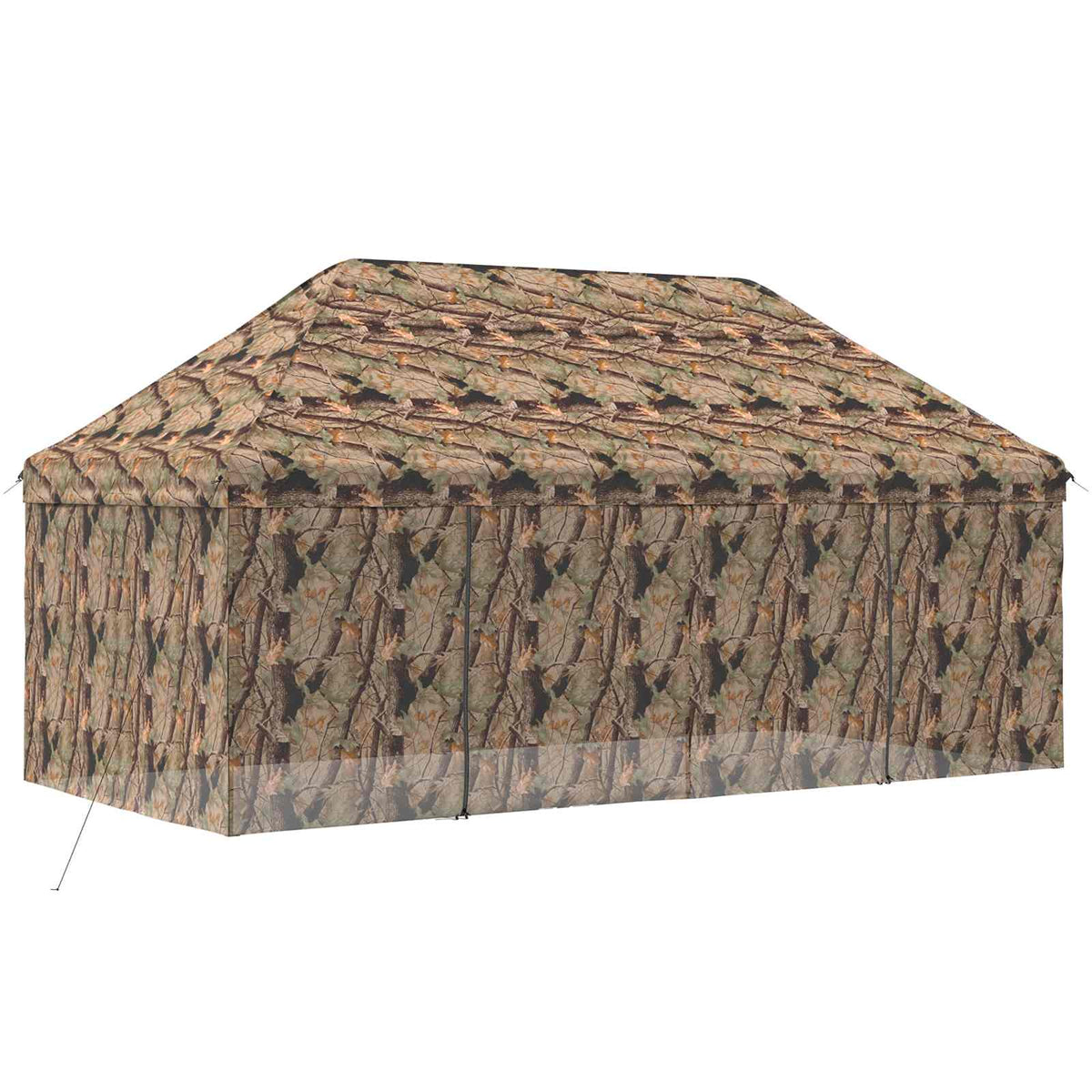 Pop-up Skur med 4 Sidevægge 3 x 6 m Skov Camouflage