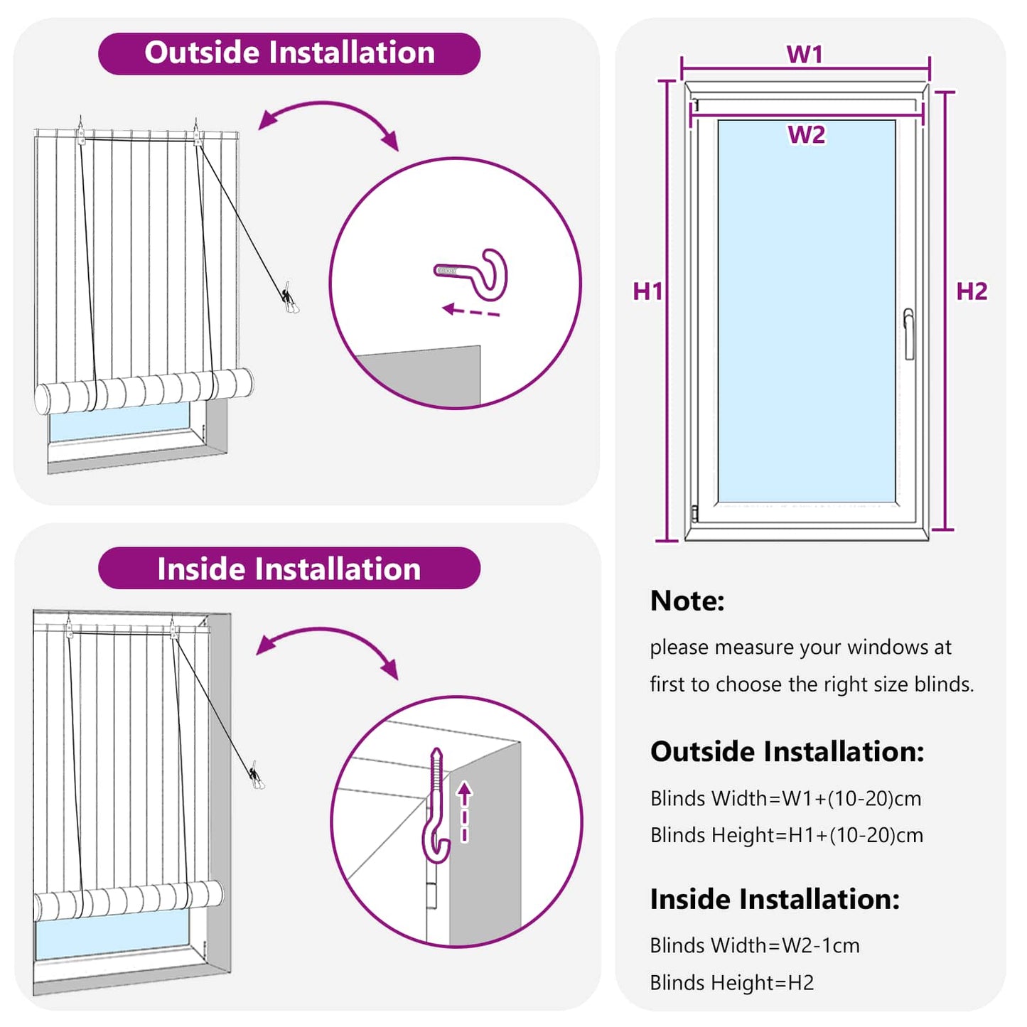 Rullegardin Naturfarvet 140 x 160 cm Rør