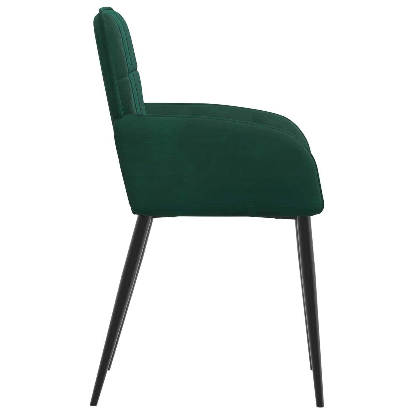 Spisestole 2 stk. Fløjl Mørkegrøn 56.5 x 50 x 85 cm
