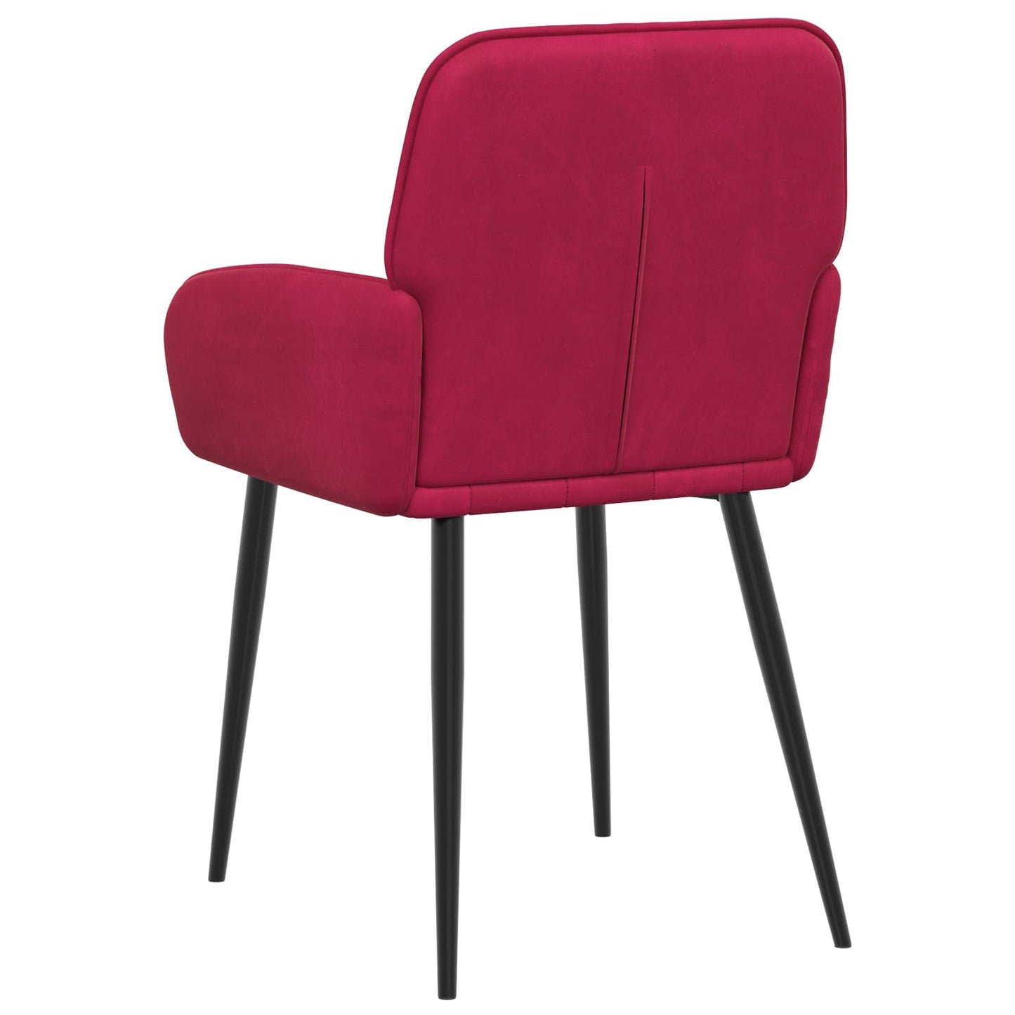 Spisestole 2 stk. Fløjl Vinrød 56.5 x 50 x 85 cm
