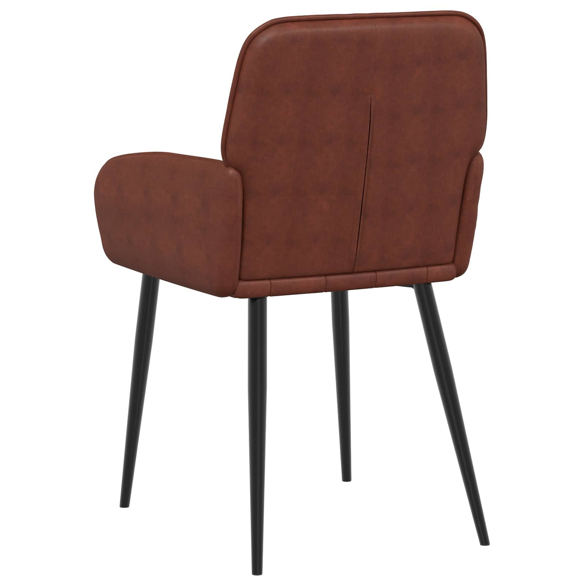 Spisestole 2 stk. Kunstlæder Skinnende Brun 56,5 x 50 x 85 cm