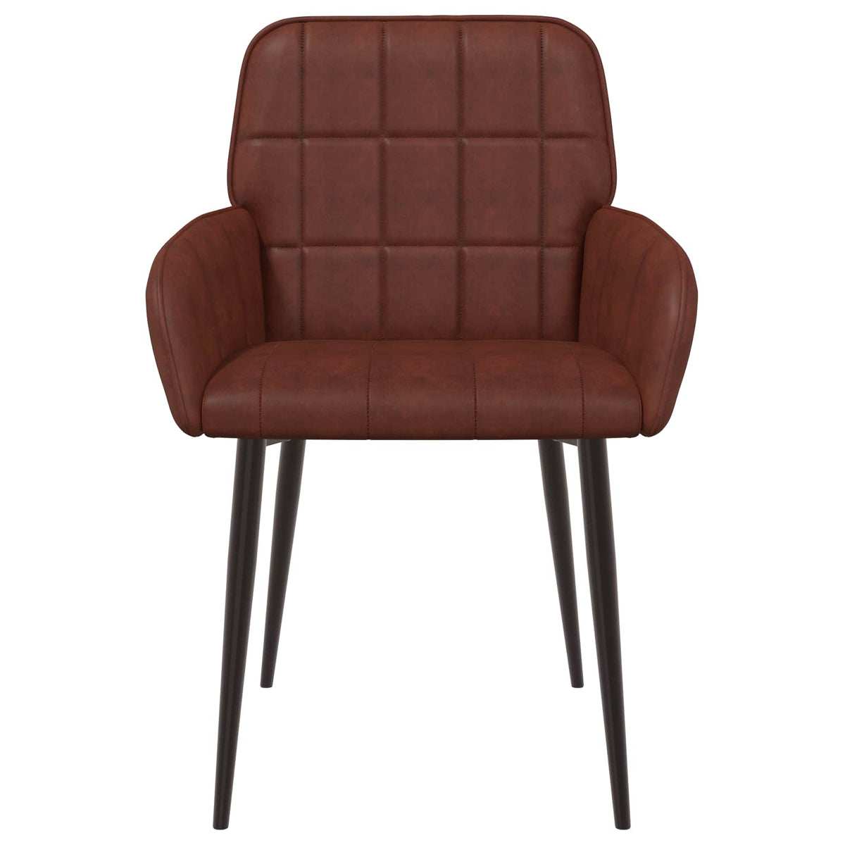 Spisestole 2 stk. Kunstlæder Skinnende Brun 56,5 x 50 x 85 cm