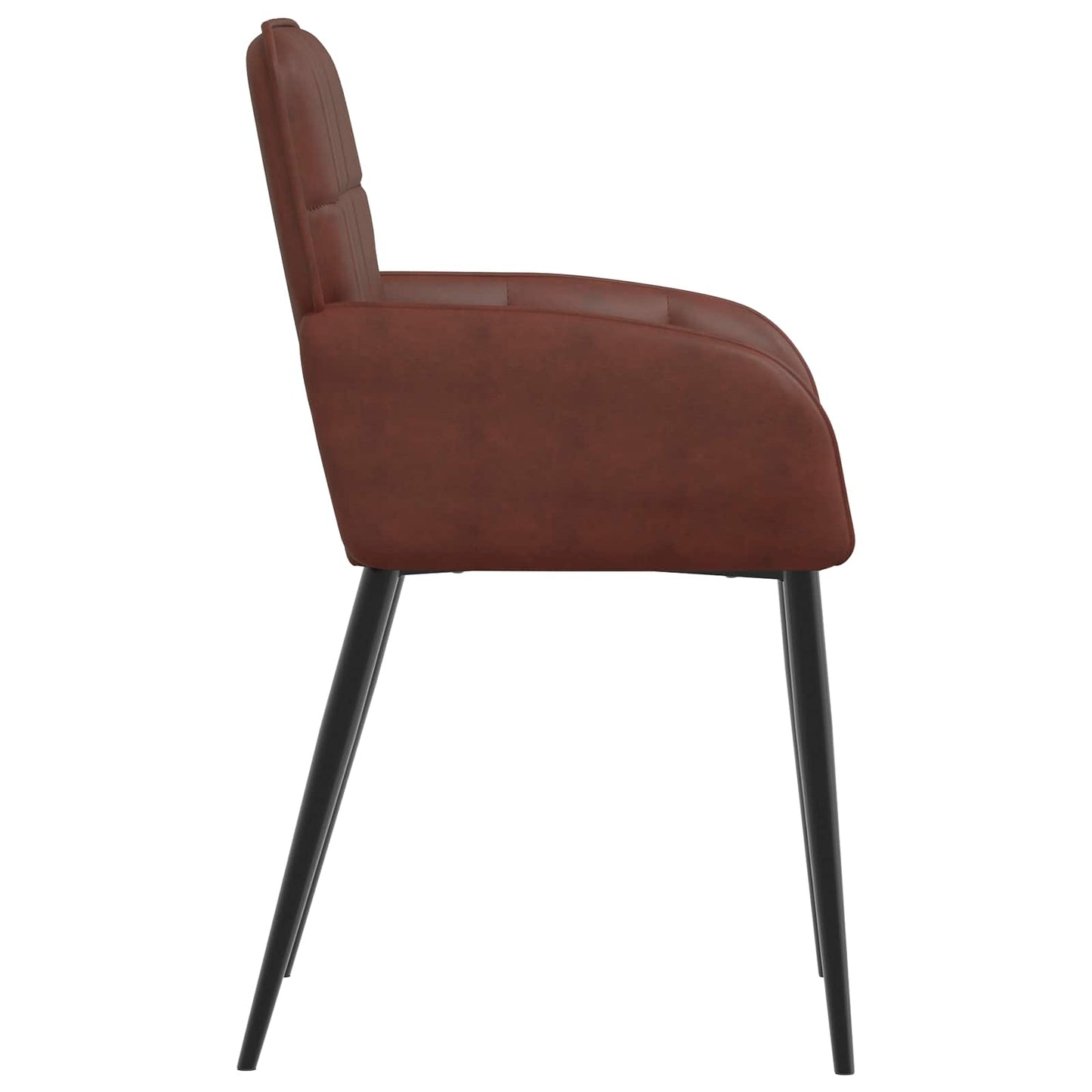 Spisestole 2 stk. Kunstlæder Skinnende Brun 56,5 x 50 x 85 cm