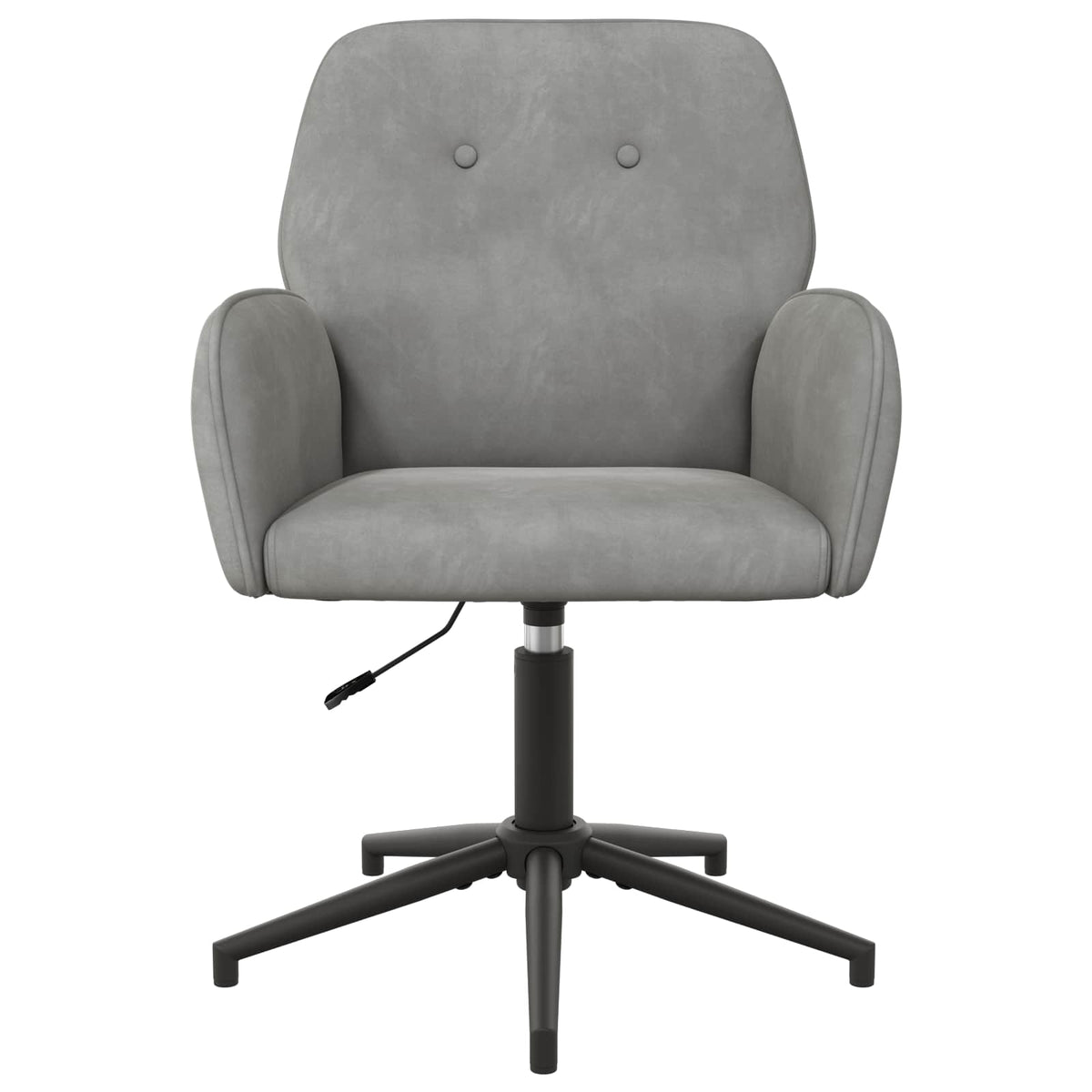 Svingbar skrivebordsstol 54 x 55 x 90 cm Lysegrå Fløjl