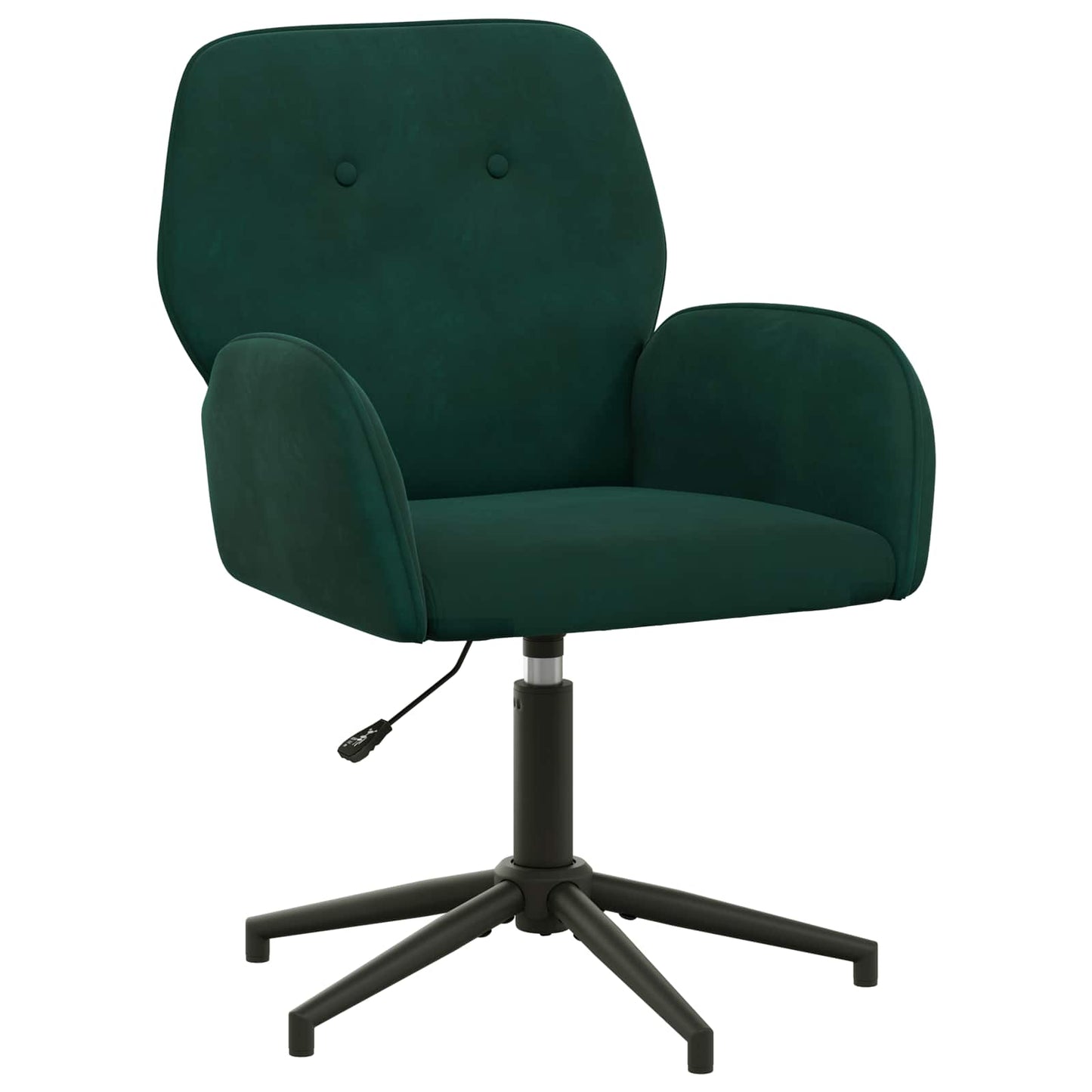 Svingbar skrivebordsstol 54 x 55 x 90 cm Mørkegrøn Fløjl