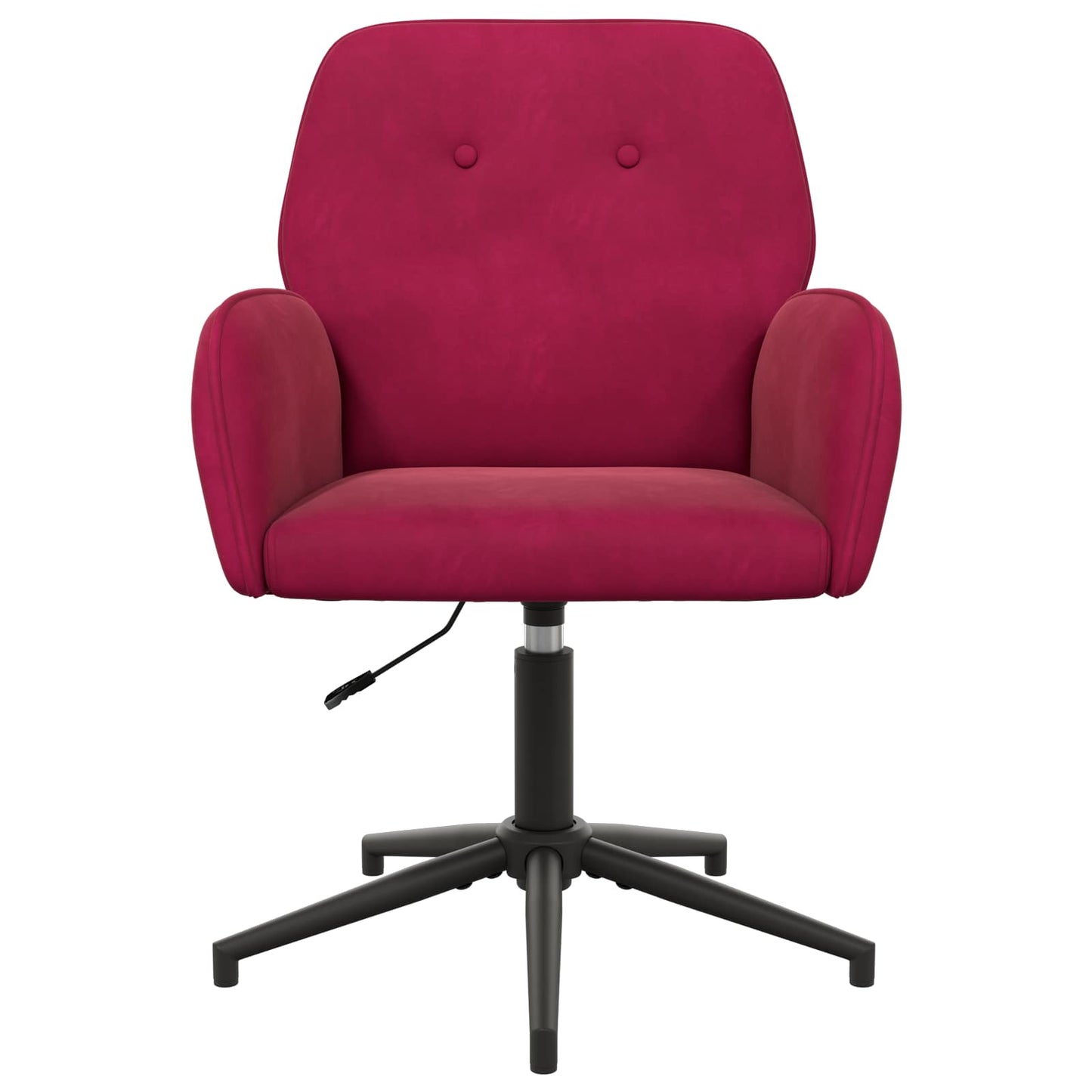 Svingbar skrivebordsstol 54 x 55 x 90 cm Vinrød Fløjl