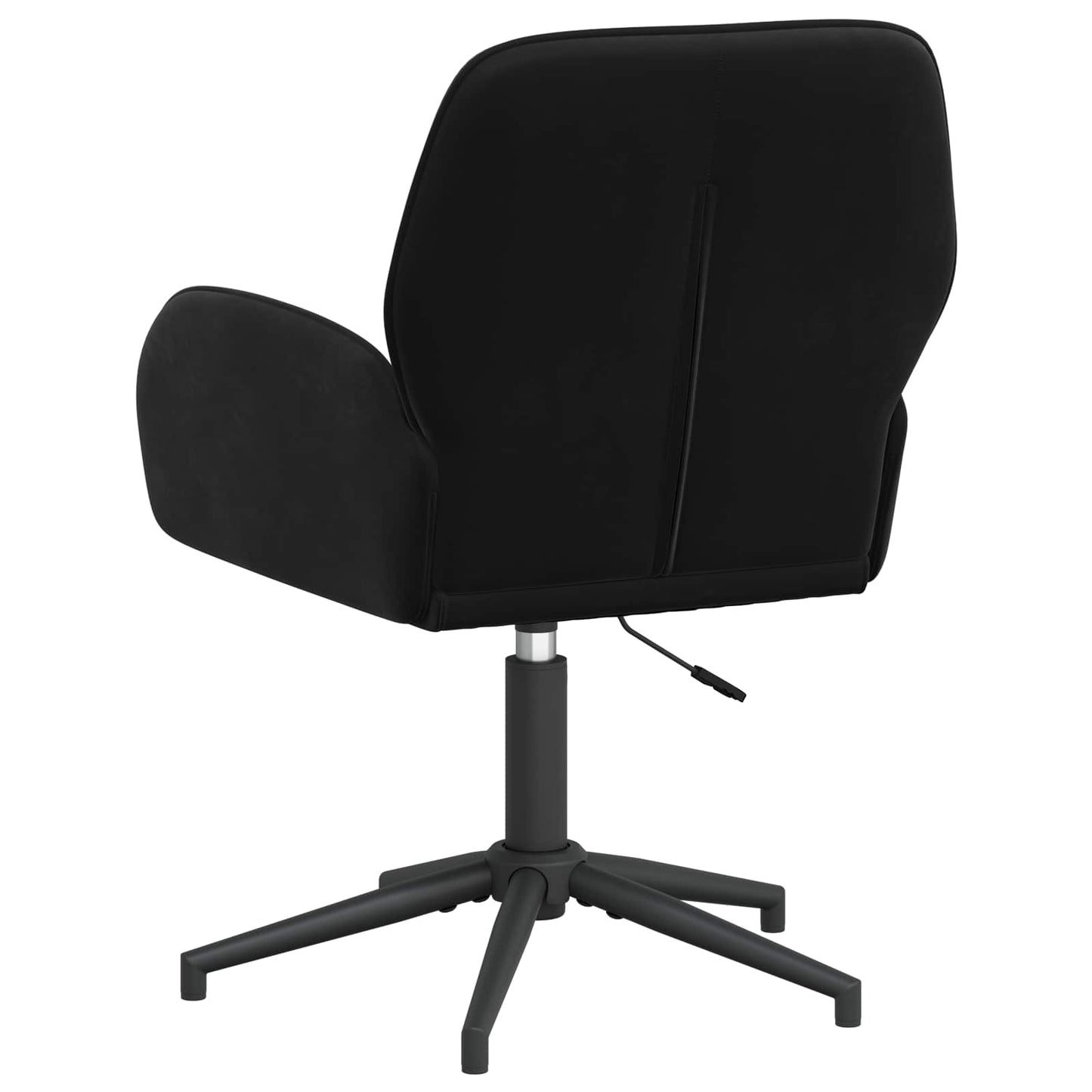 Svingbar skrivebordsstol 54 x 55 x 90 cm Sort Fløjl