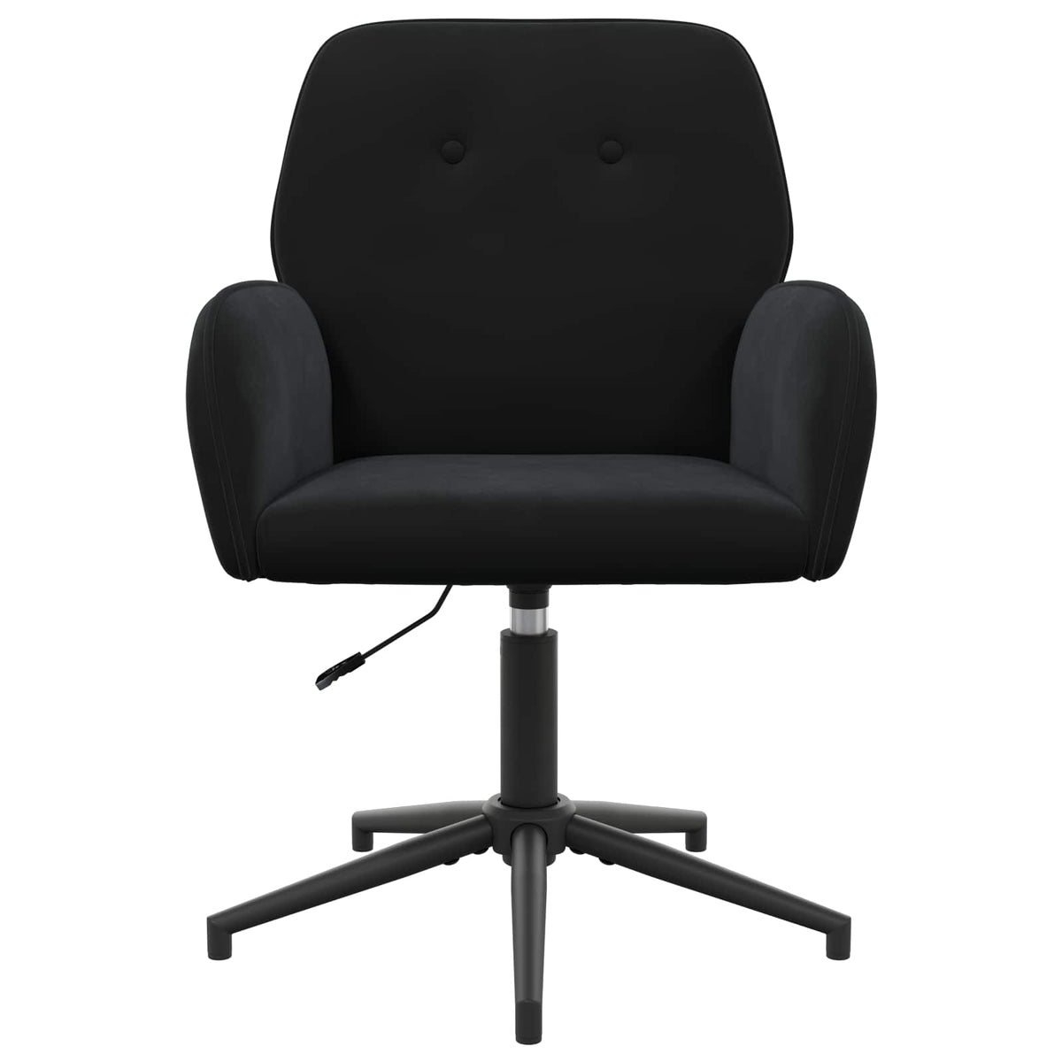 Svingbar skrivebordsstol 54 x 55 x 90 cm Sort Fløjl