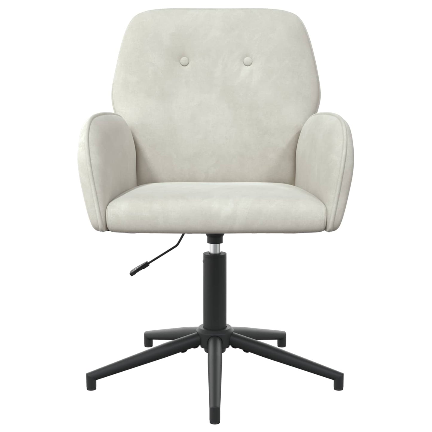 Svingbar skrivebordsstol 54 x 55 x 90 cm Cremefarvet Fløjl