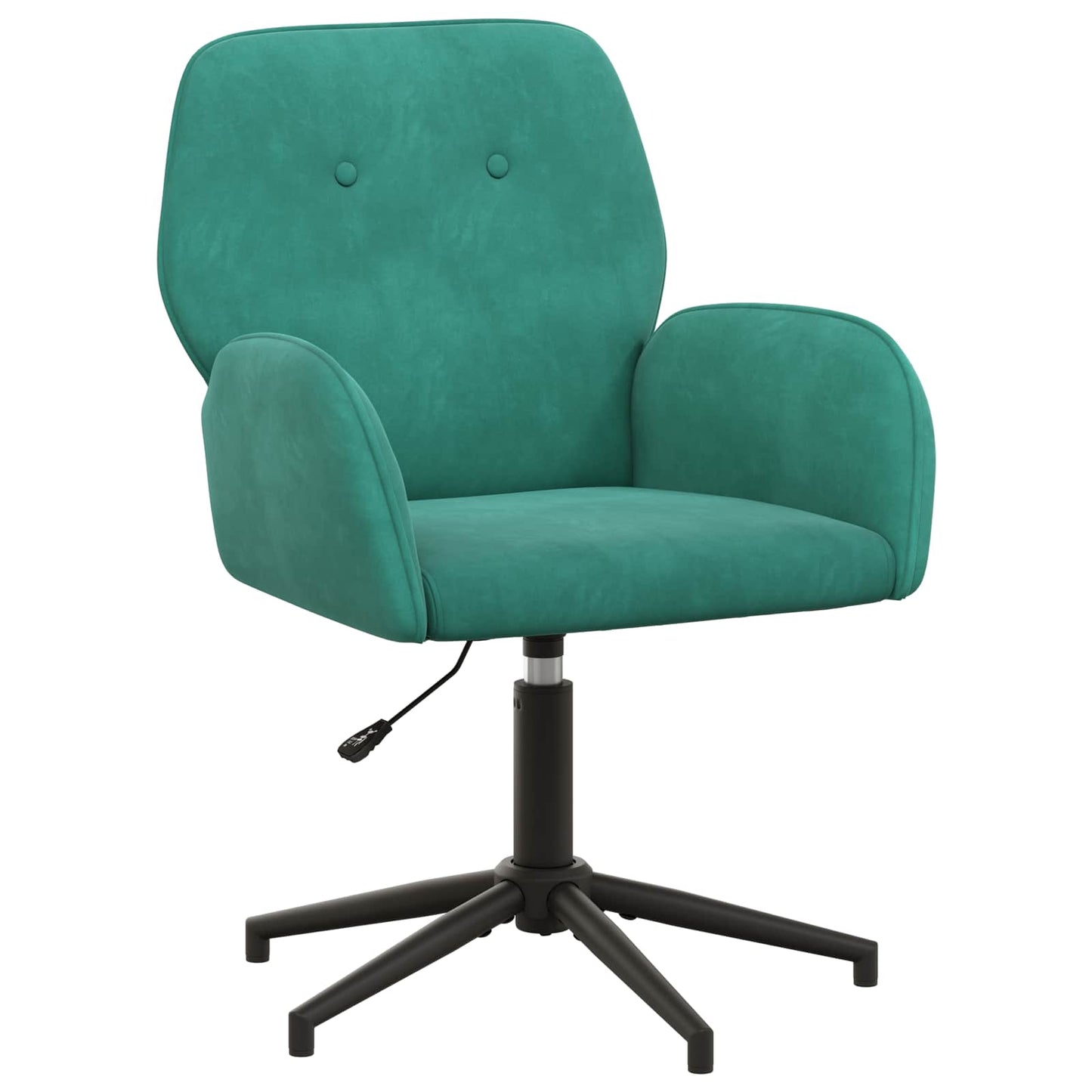 Svingbar skrivebordsstol 54 x 55 x 90 cm Turkis Fløjl